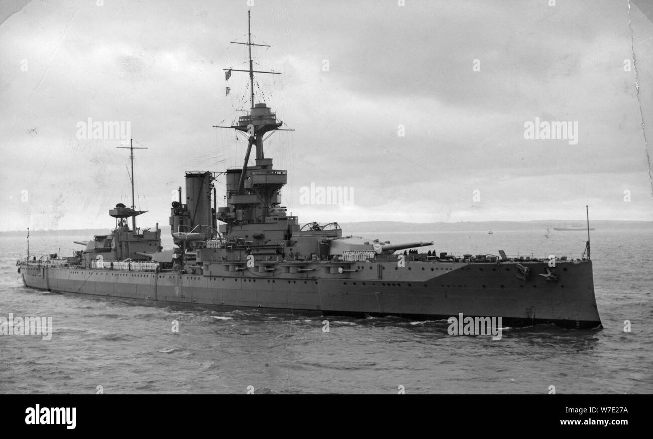 HMS 'Iron Duke', British battleship, c1936-c1937. Artist: Unknown Stock Photo