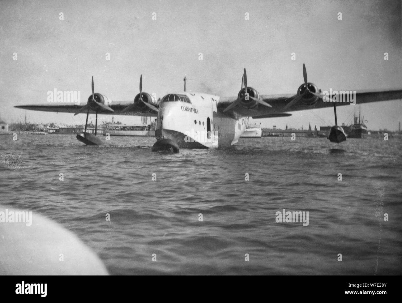 Short Empire flying boat 'Corinthian', Alexandria, Egypt, c1938-c1941. Artist: Unknown Stock Photo