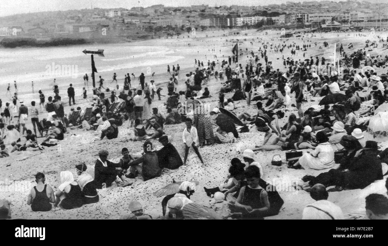 Bondi Beach, Sydney, New South Wales, Australia, c1924. Artist: Unknown Stock Photo