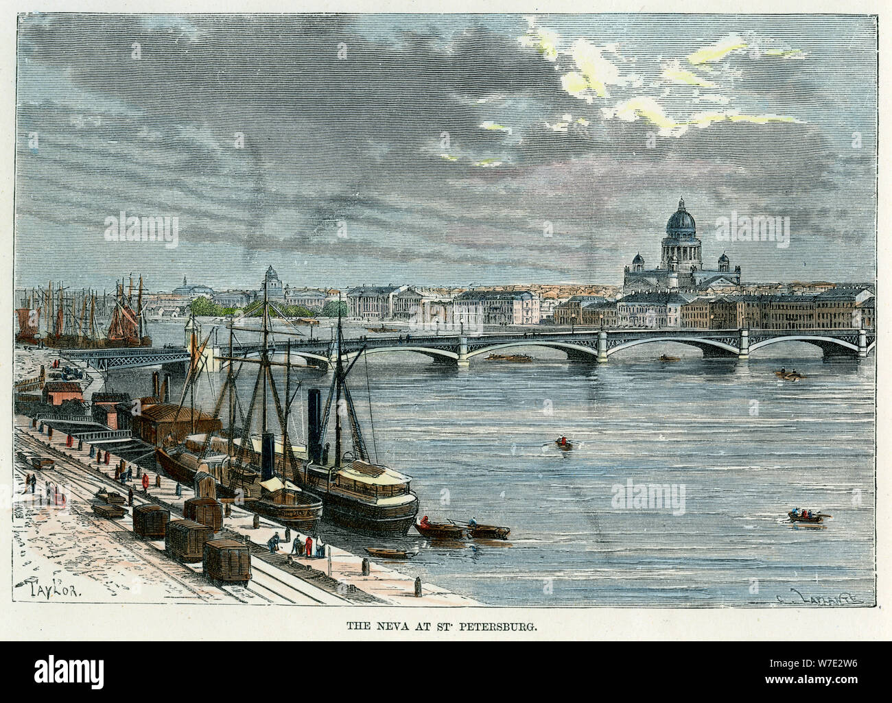 'The Neva at St Petersburg', Russia, c1880. Artist: Unknown Stock Photo ...