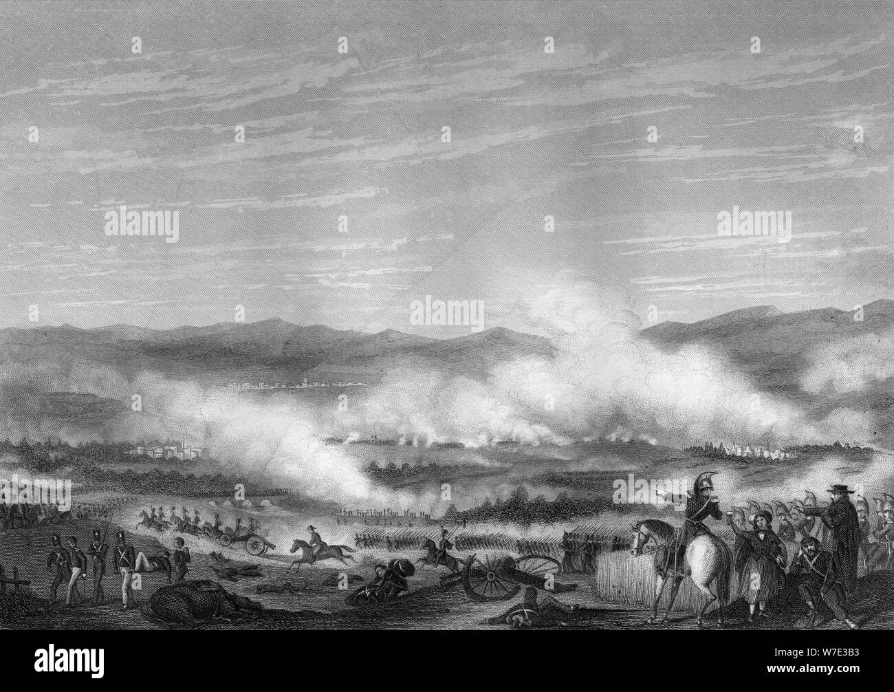 Battle of Vitoria, 21 June 1813 (c1857).Artist: DJ Pound Stock Photo