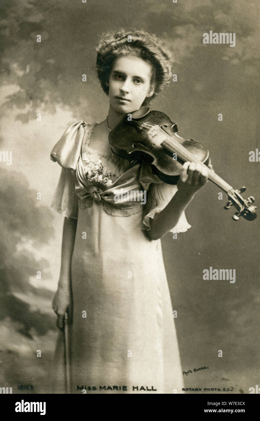 Marie Hall, English violinist, c1903.Artist: Rotary Photo Stock Photo