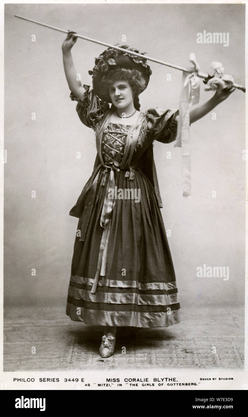 Miss Coralie Blythe as 'Mitzi', c1908.Artist: Philco Publishing Company Stock Photo