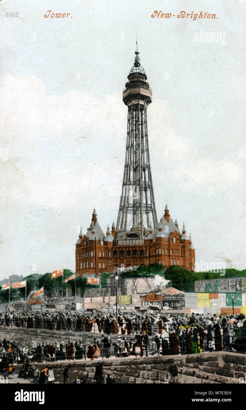 New Brighton Tower, Wallasey, Cheshire, c1898-c1921. Artist: Unknown Stock Photo - Alamy