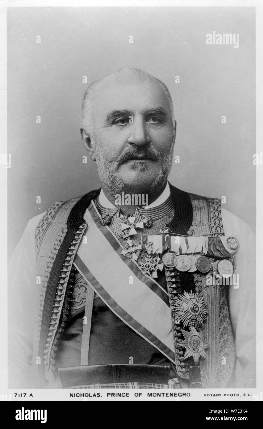 Nicholas, Prince of Montenegro, c1900s(?).Artist: Rotary Photo Stock Photo