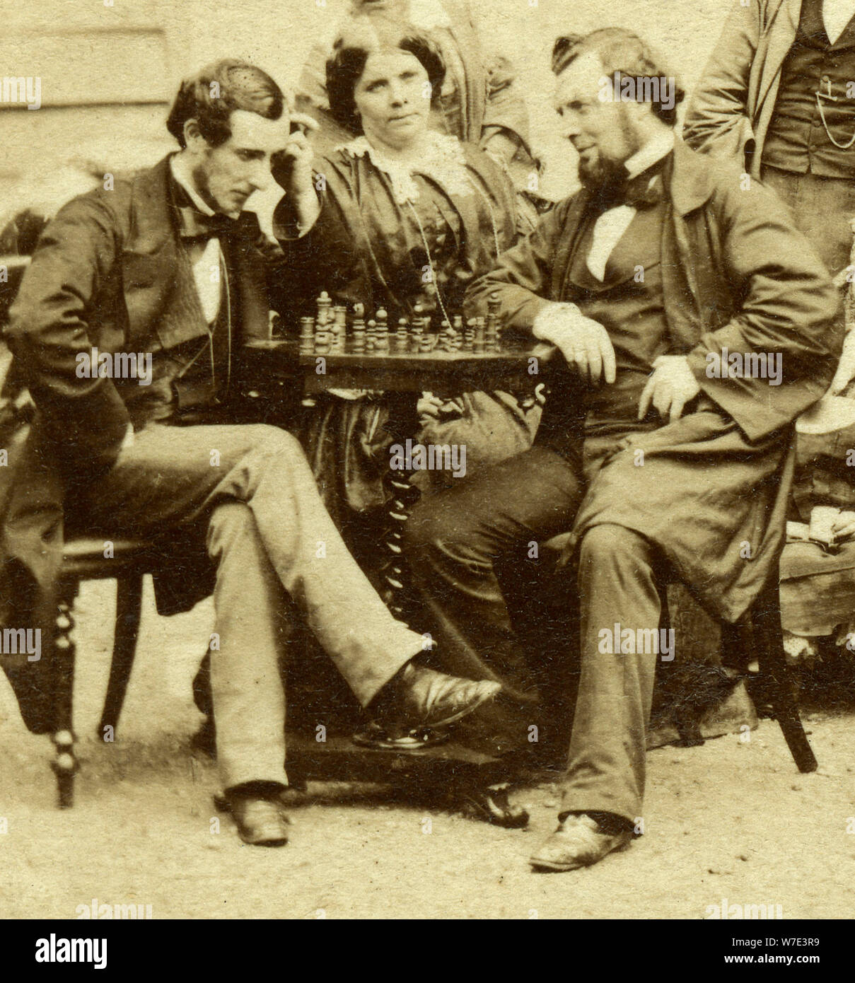 'Chess and Cards', c1850s. Artist: Unknown Stock Photo