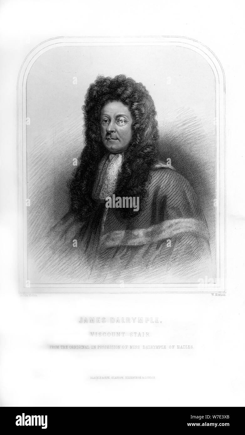 James dalrymple 1st viscount of stair Black and White Stock Photos