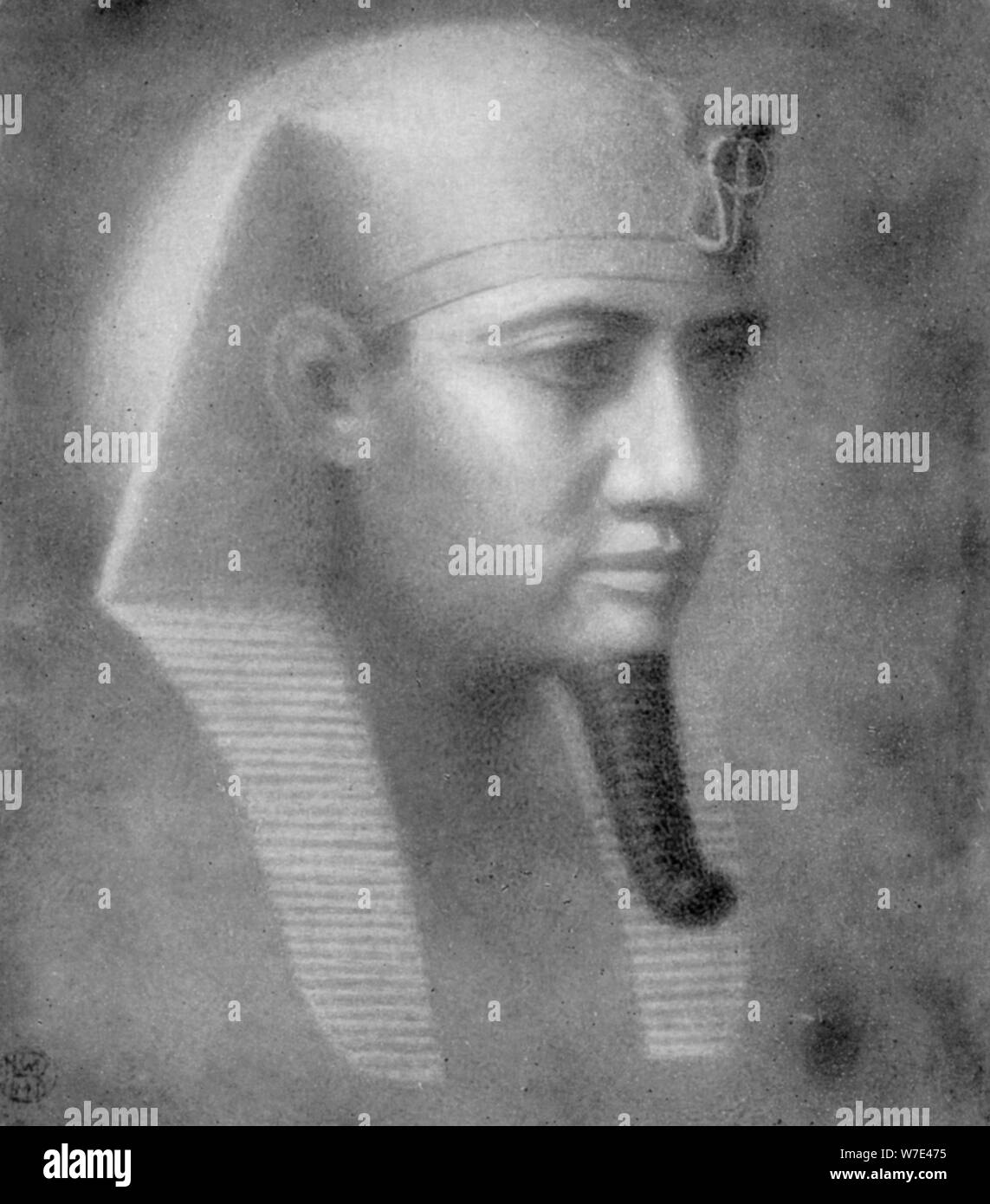 Khafre, Ancient Egyptian pharaoh of the 4th dynasty, 26th-25th century BC (1926). Artist: Winifred Mabel Brunton Stock Photo