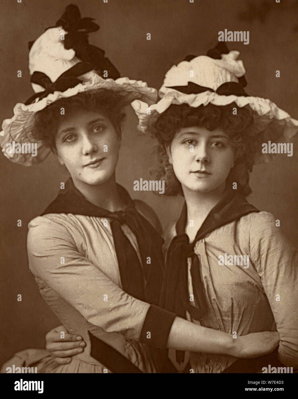 'Two Roses'; Maude Millett and Annie Hughes, British actresses, 1888. Artist: W&D Downey Stock Photo