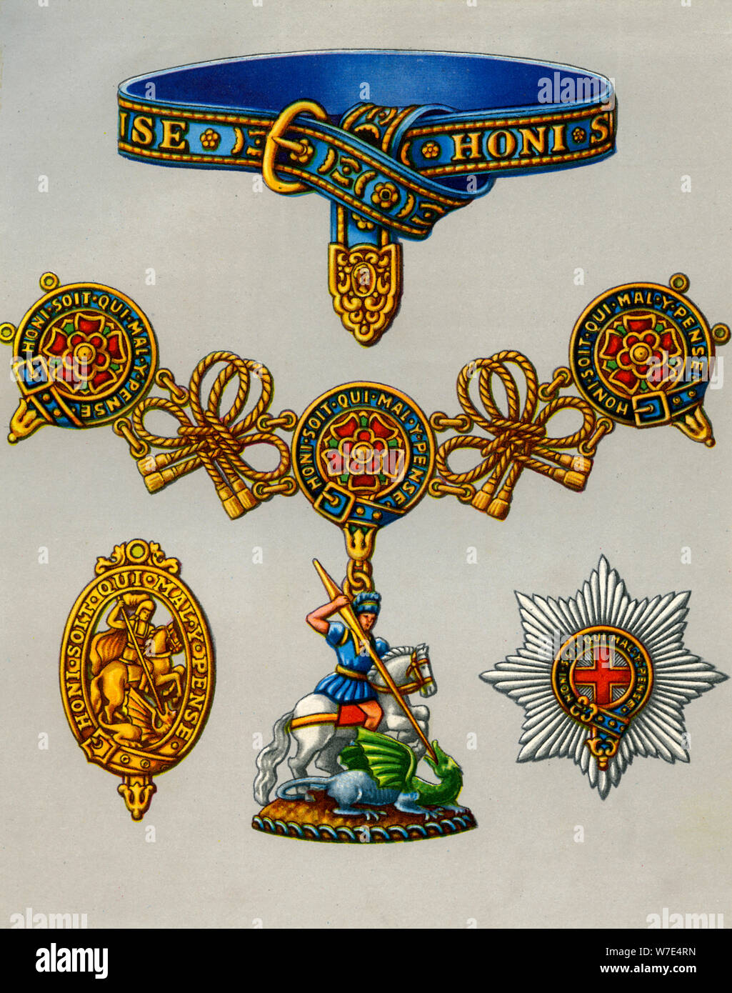 The Most Noble Order of the Garter, 1941. Artist: Unknown Stock Photo