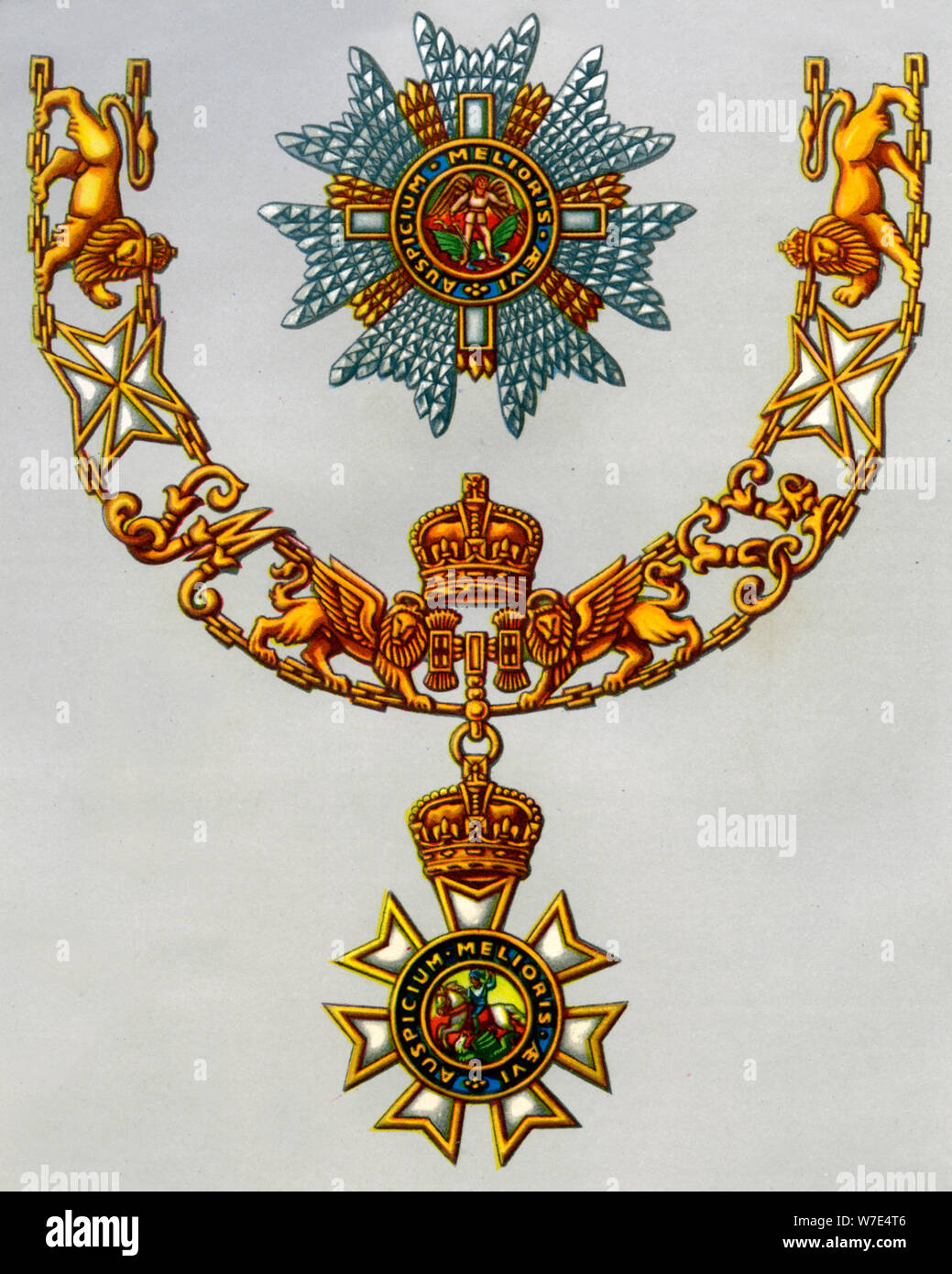 The insignia of the order of st michael st george hi-res stock ...
