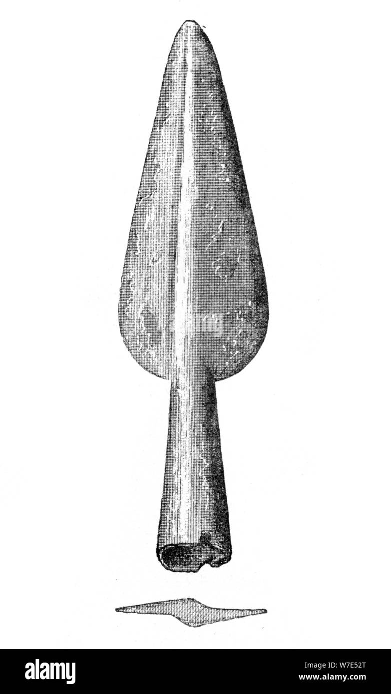 Spearhead from Homblières, Aisne, France, 1893. Artist: Unknown Stock Photo