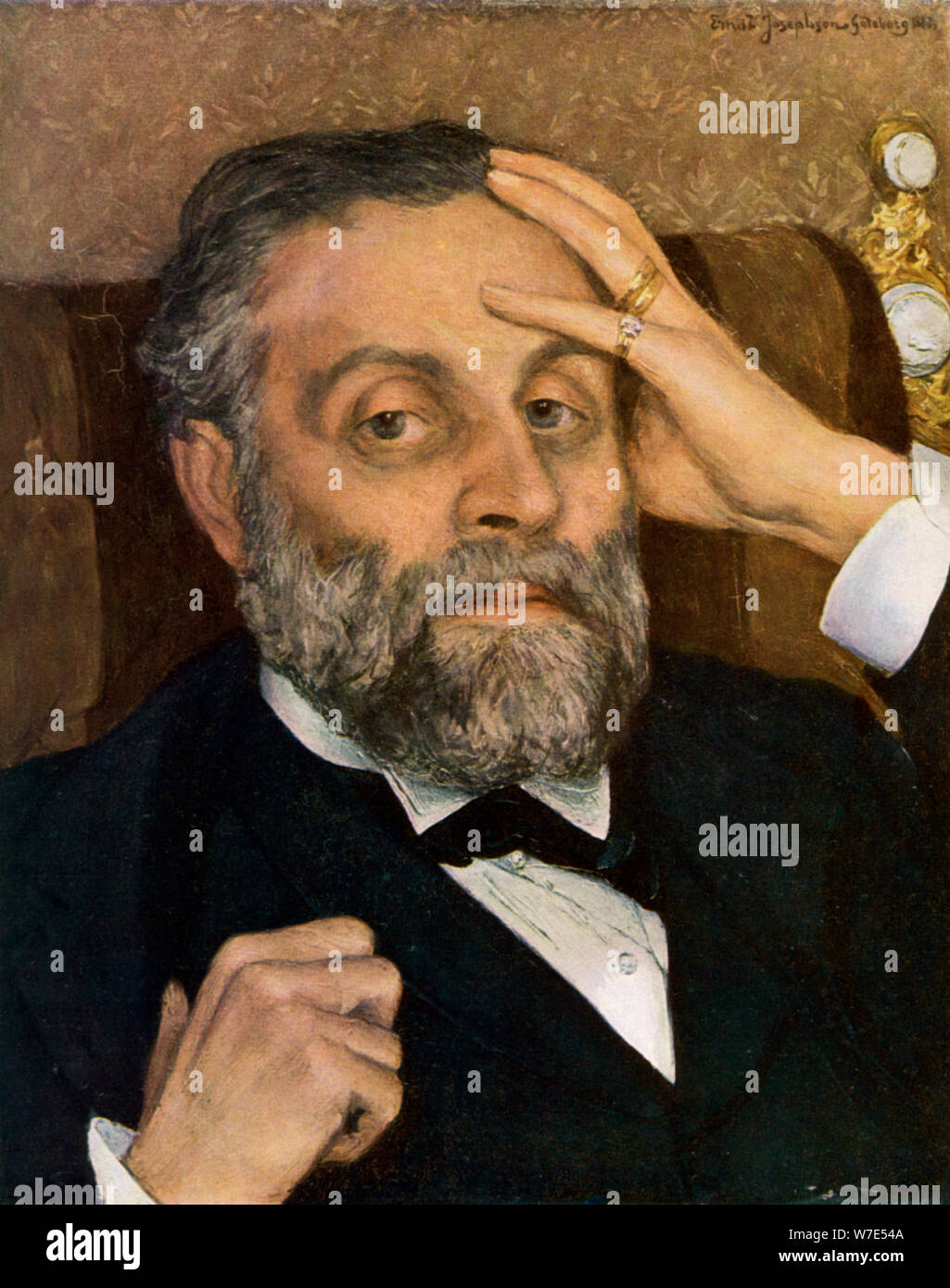 Portrait of Pontus Fürstenberg, 1883 (1945).  Artist: Ernst Josephson Stock Photo