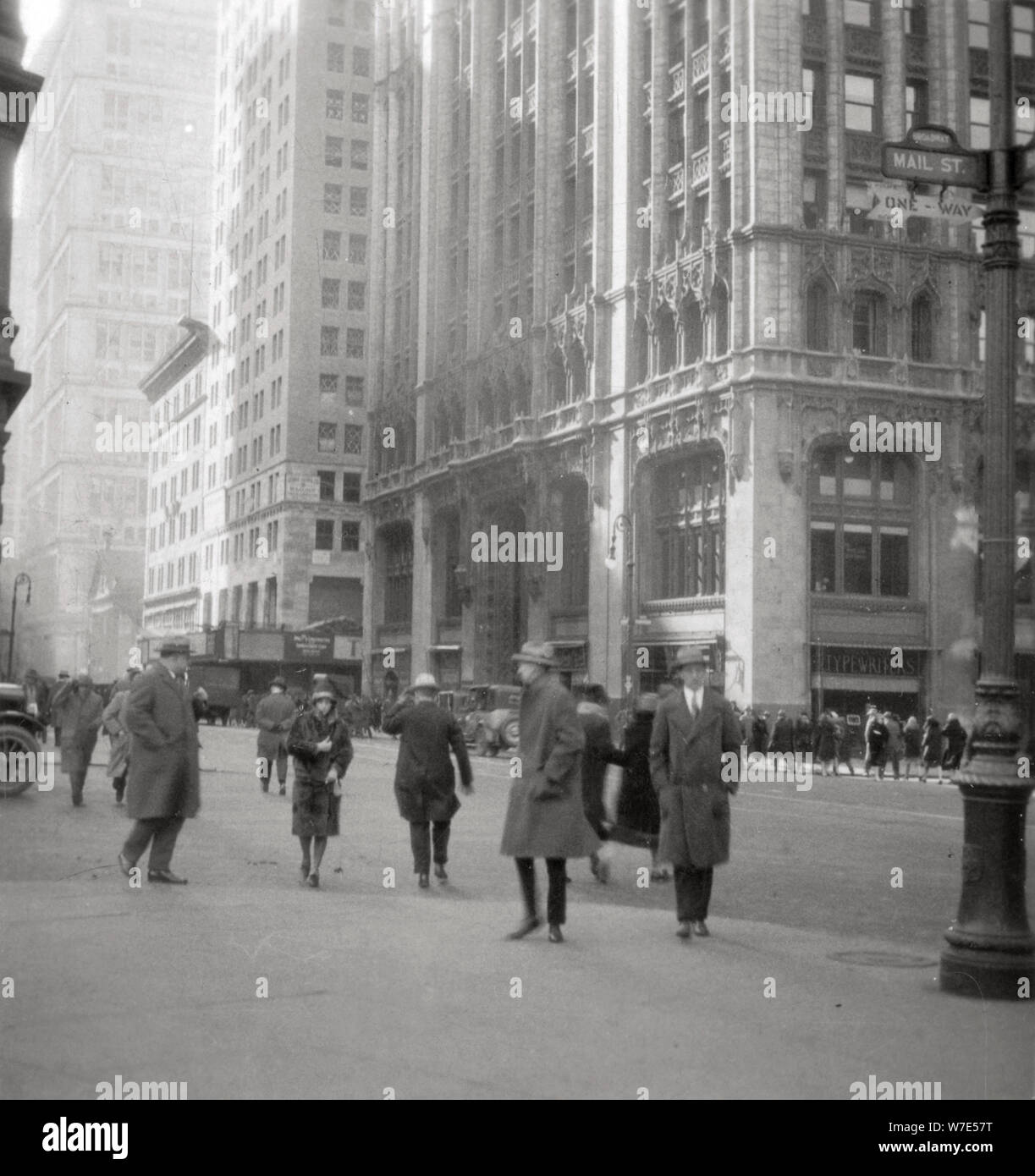 Lower Broadway, New York City, USA, 20th century. Artist: J Dearden Holmes Stock Photo