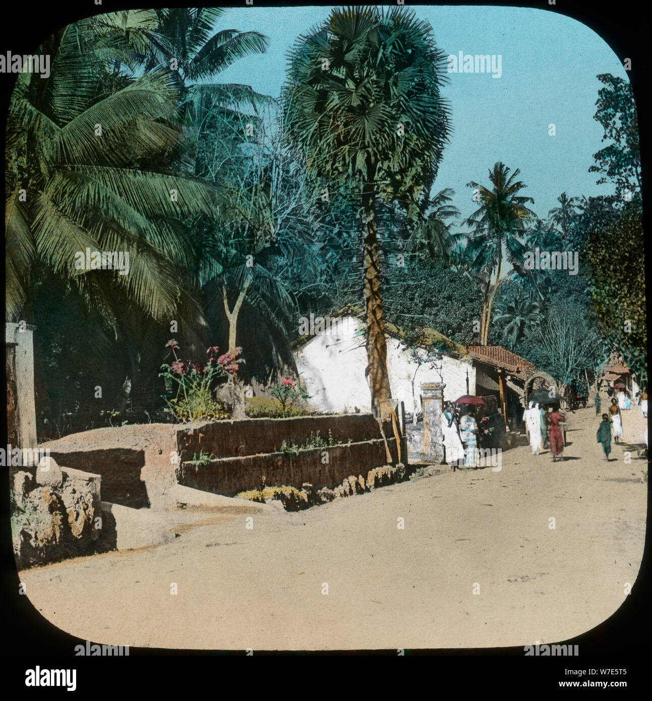 Road from Colombo to Galle, Colombo, Ceylon, late 19th or early 20th century. Artist: Unknown Stock Photo