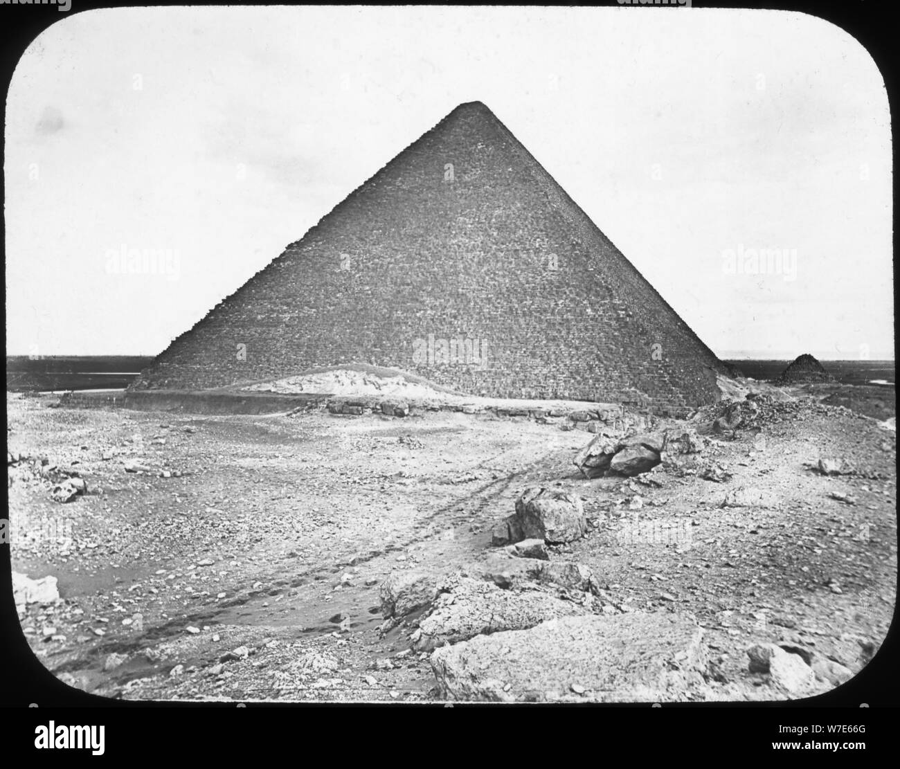 The Great Pyramid of Khufu (Cheops), Giza, Egypt, c1890. Artist: Newton & Co Stock Photo