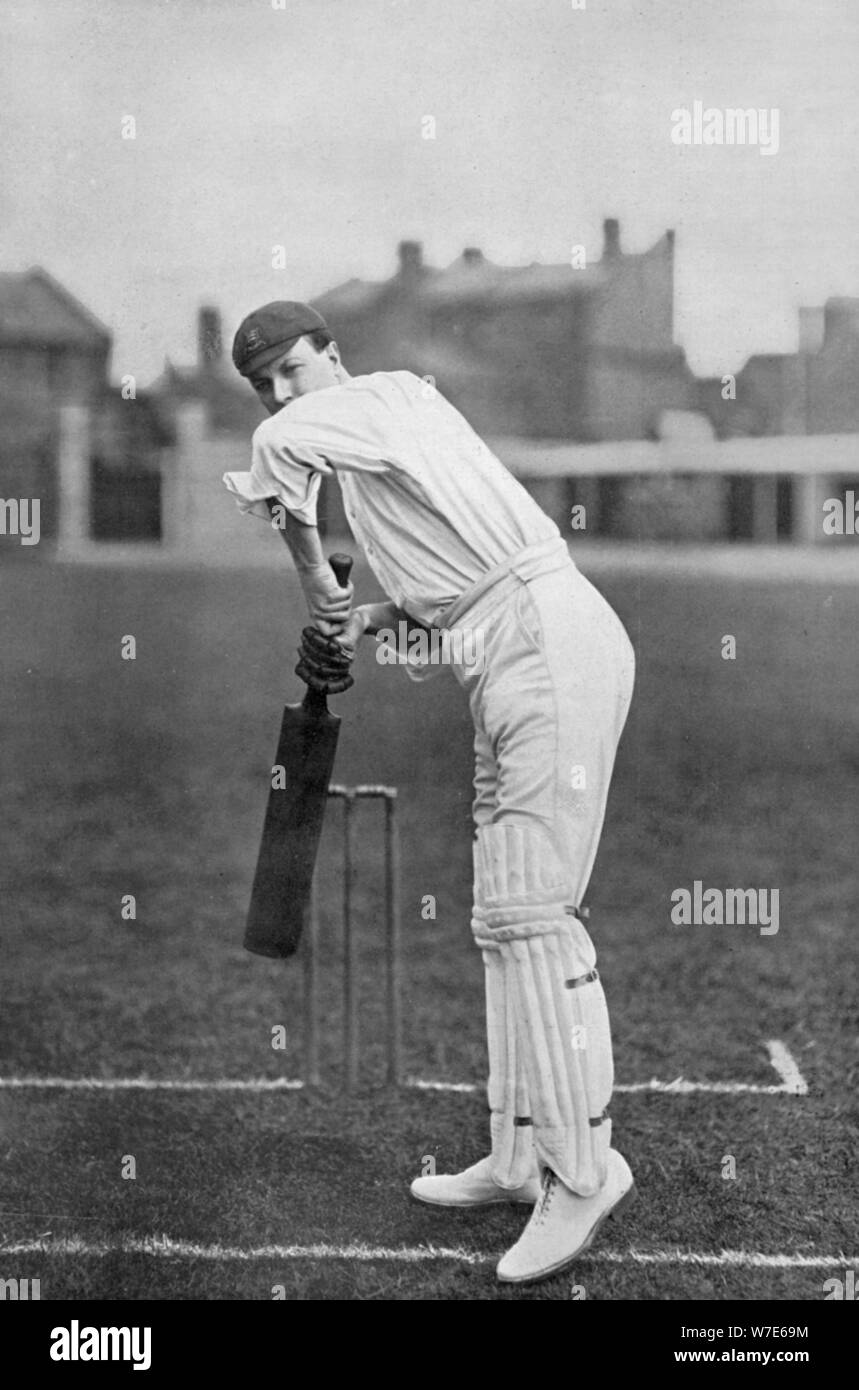 Mr P Perrin, Essex cricketer, c1899. Artist: WA Rouch Stock Photo