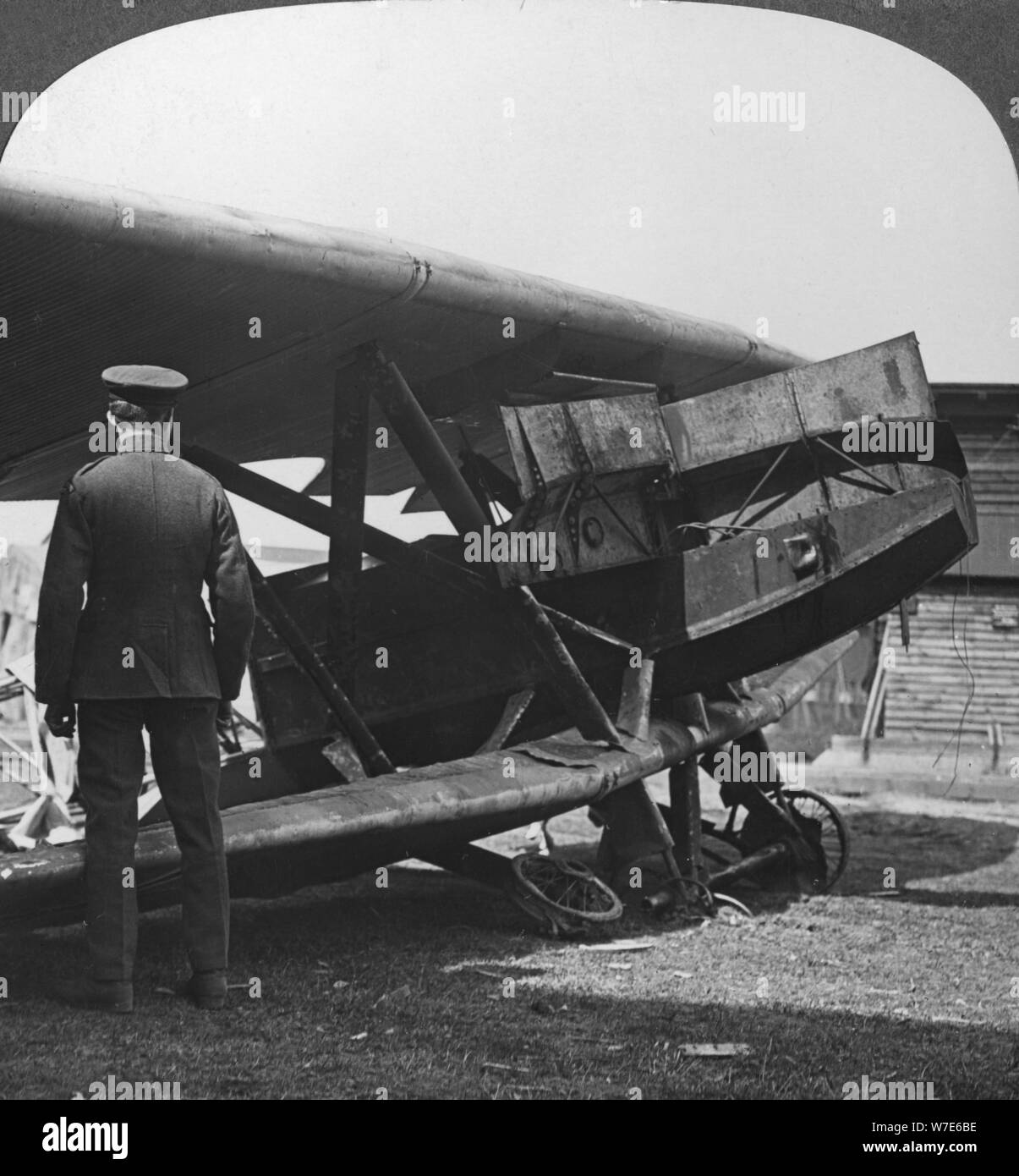 'Armour plated German plane used to attack the Allied trenches', World War I, c1914-c1918. Artist: Realistic Travels Publishers Stock Photo