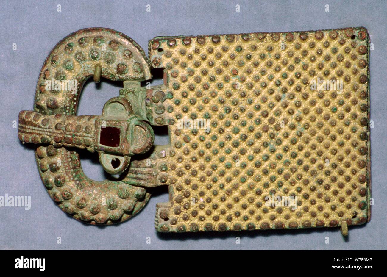 Visigothic Belt-Buckle, c6th century. Stock Photo