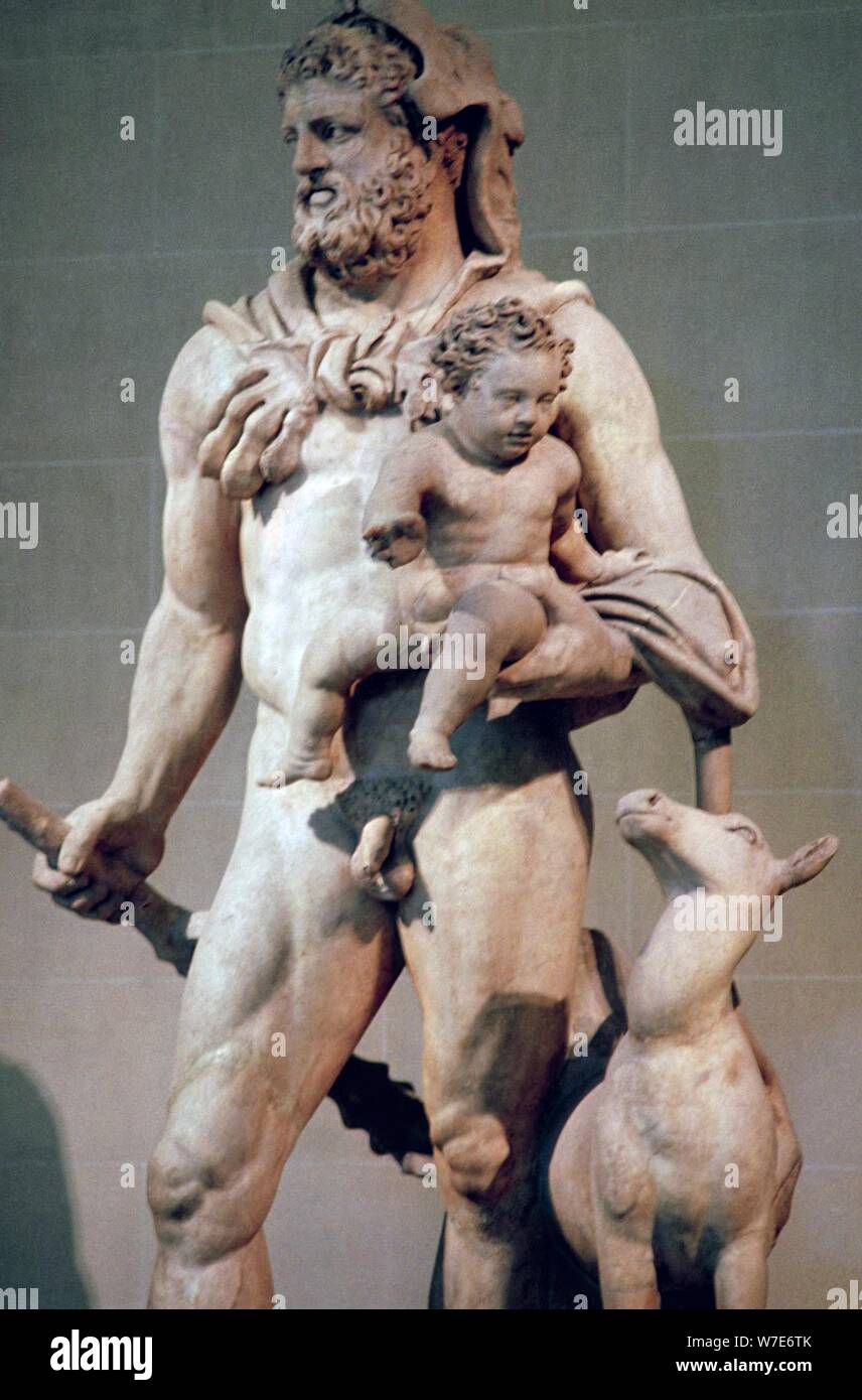Hercules statue boy hi-res stock photography and images - Alamy