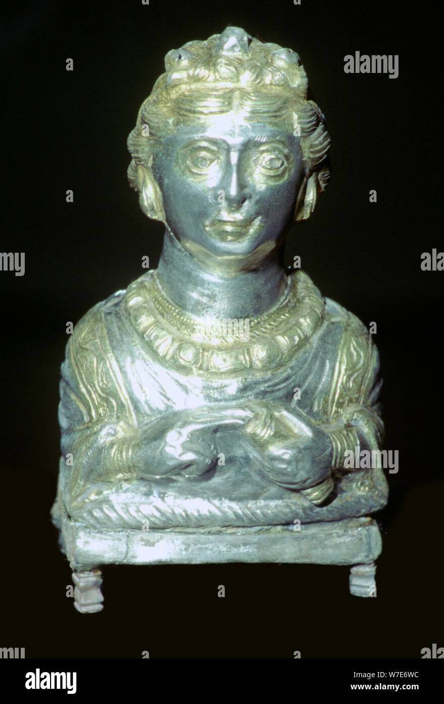 'Empress' pepper pot from the Hoxne hoard, Roman Britain, buried in the 5th century. Artist: Unknown Stock Photo