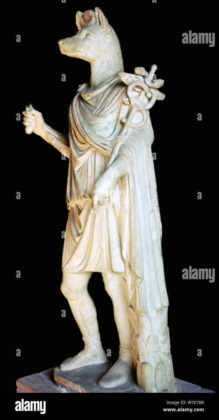 Statue of the dogheaded RomanoEgyptian god Anubis. Artist Unknown