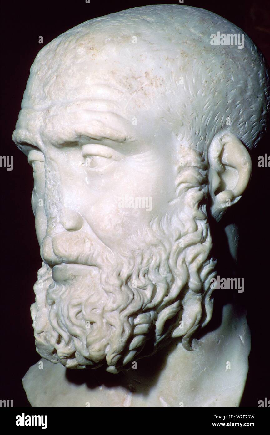 Bust of Pupienus Maximus, 2nd century. Artist: Unknown Stock Photo