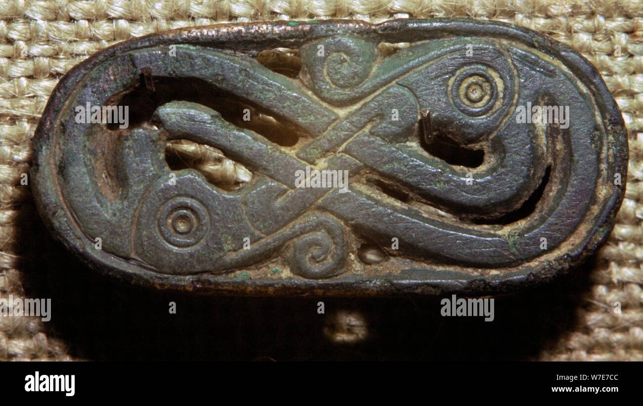 Viking bronze brooch, c.8th-11th century. Artist: Unknown Stock Photo