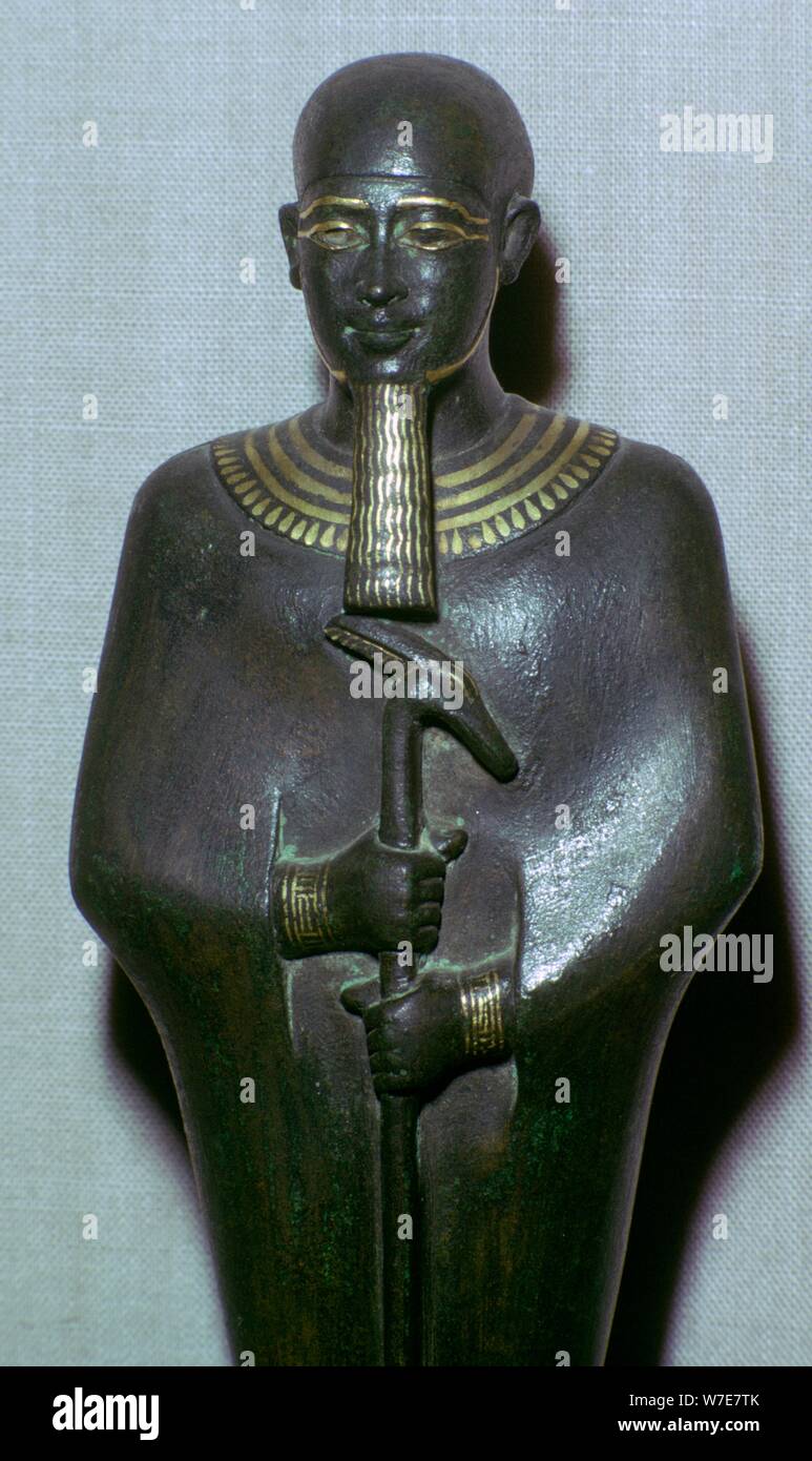 Egyptian statuette of Ptah. Artist: Unknown Stock Photo