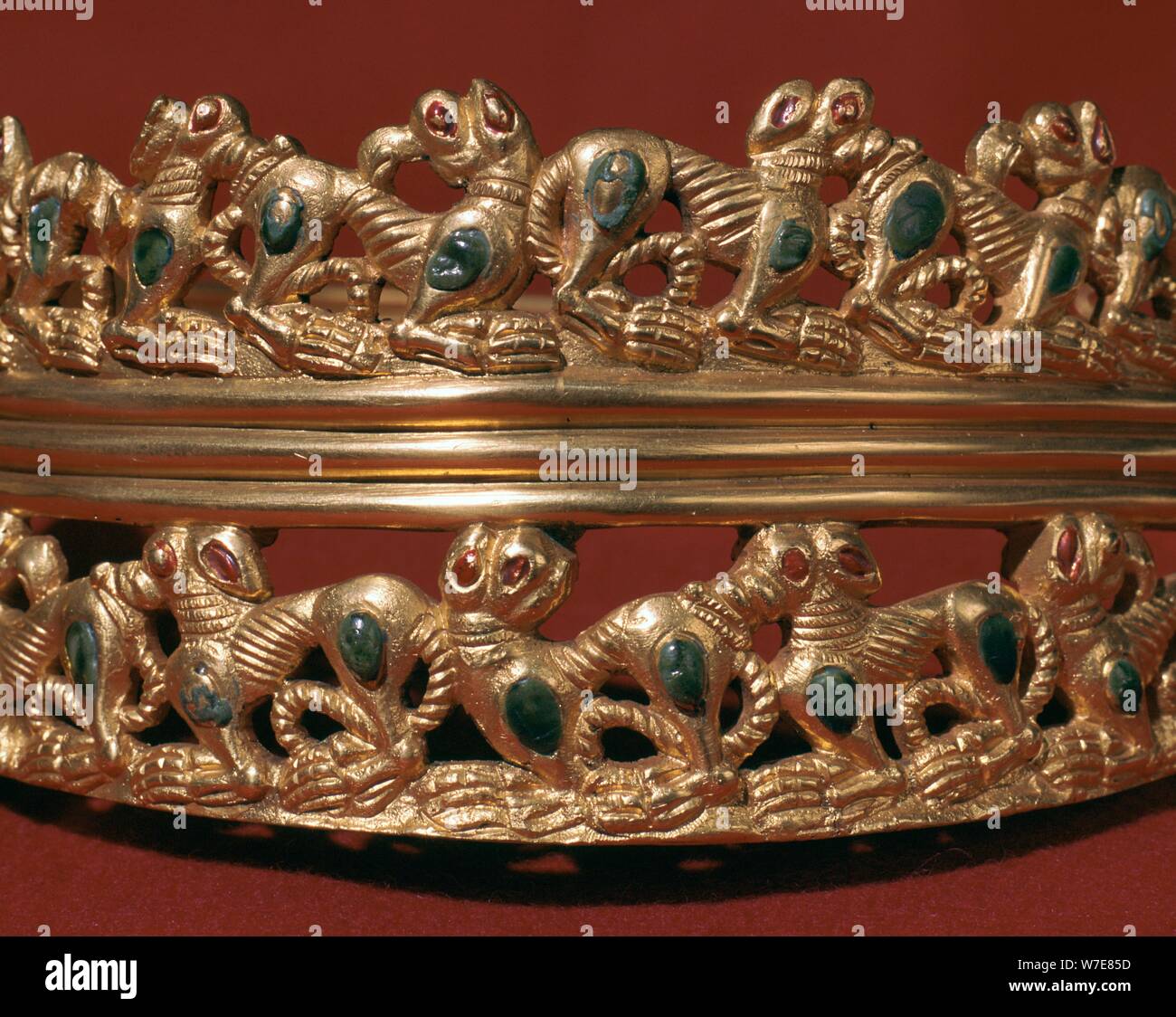 Detail of gold Sarmatian diadem. Artist: Unknown Stock Photo