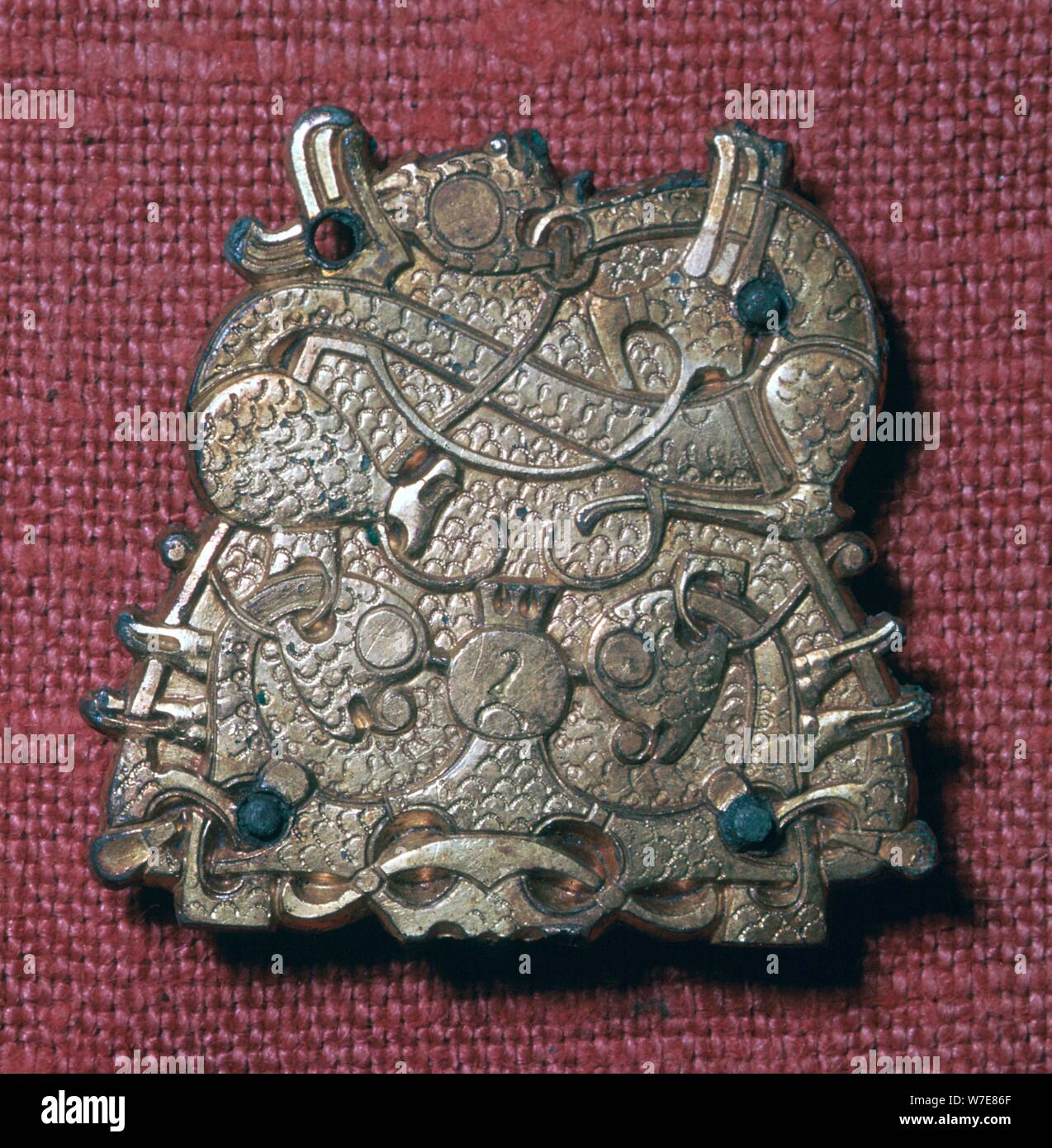 Brooch from a Viking grave. Artist: Unknown Stock Photo