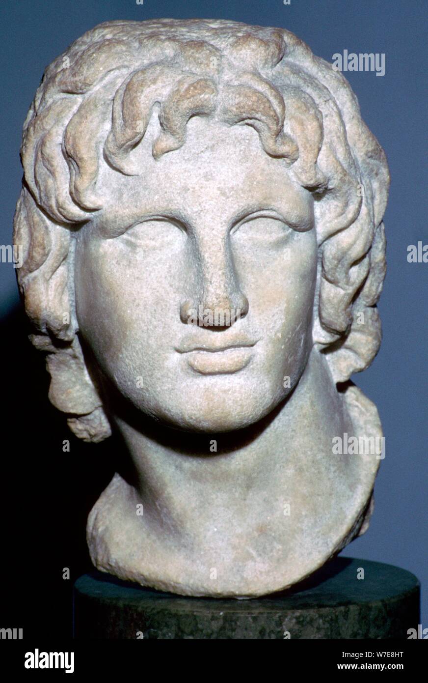 Marble portrait of Alexander the Great, Hellenistic Greek, 2nd1st century BC. Artist Unknown