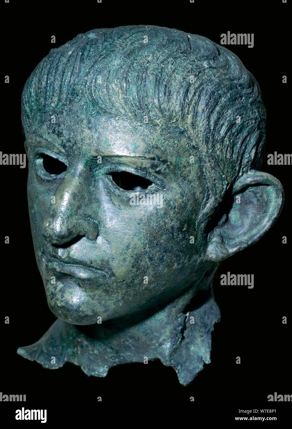 Head of the Emperor Claudius, Roman Britain, 1st century. Artist: Unknown Stock Photo