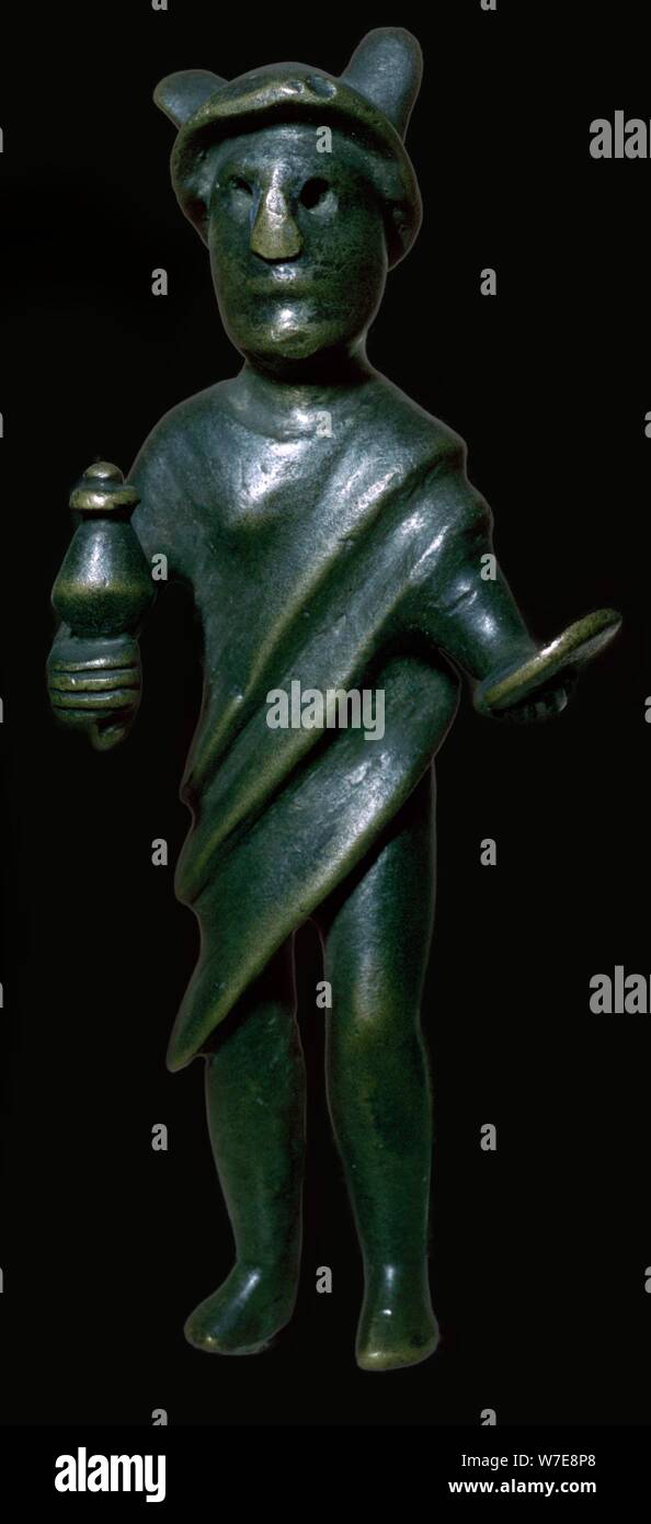 Romano-Celtic bronze statuette of a deity, 3rd century. Artist: Unknown Stock Photo
