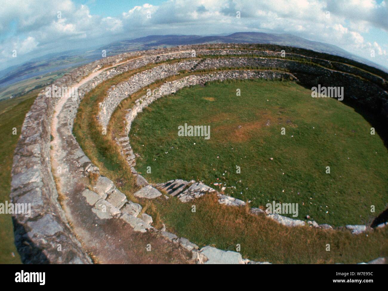 Grianan of Aileach Hillfort, 6th-7th century. Artist: Unknown Stock Photo