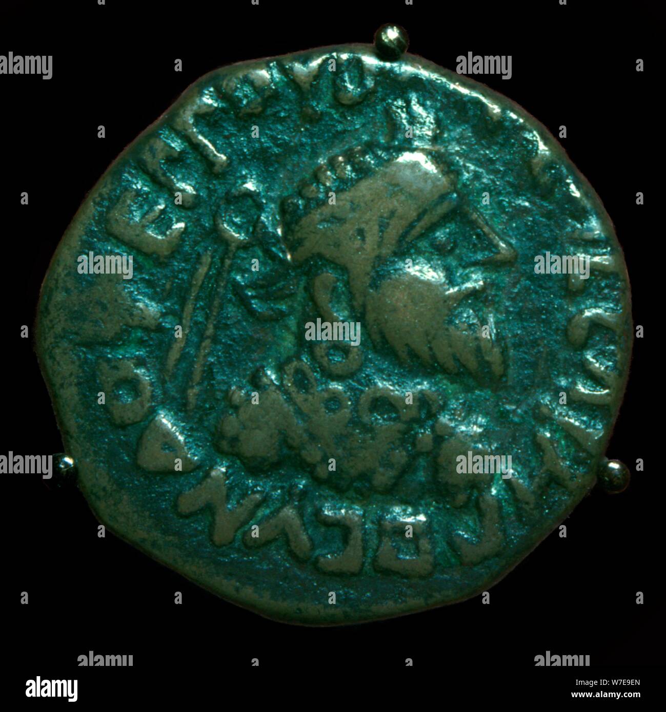 Bronze coin of the Parthian King Gondophares. Artist: Unknown Stock Photo