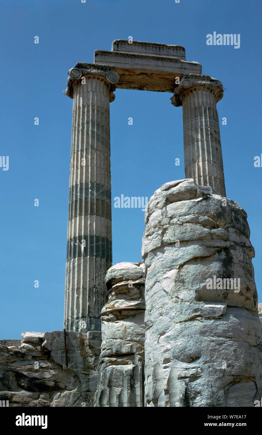Greco-Roman temple of Apollo at Didyma, 2nd century. Artist: Unknown Stock Photo