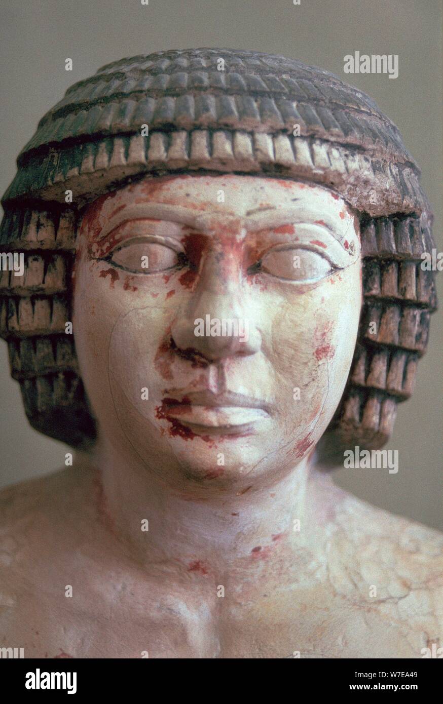 Head of Sekhemka, chief of the scribes of the fields, 25th century BC. Artist: Unknown Stock Photo