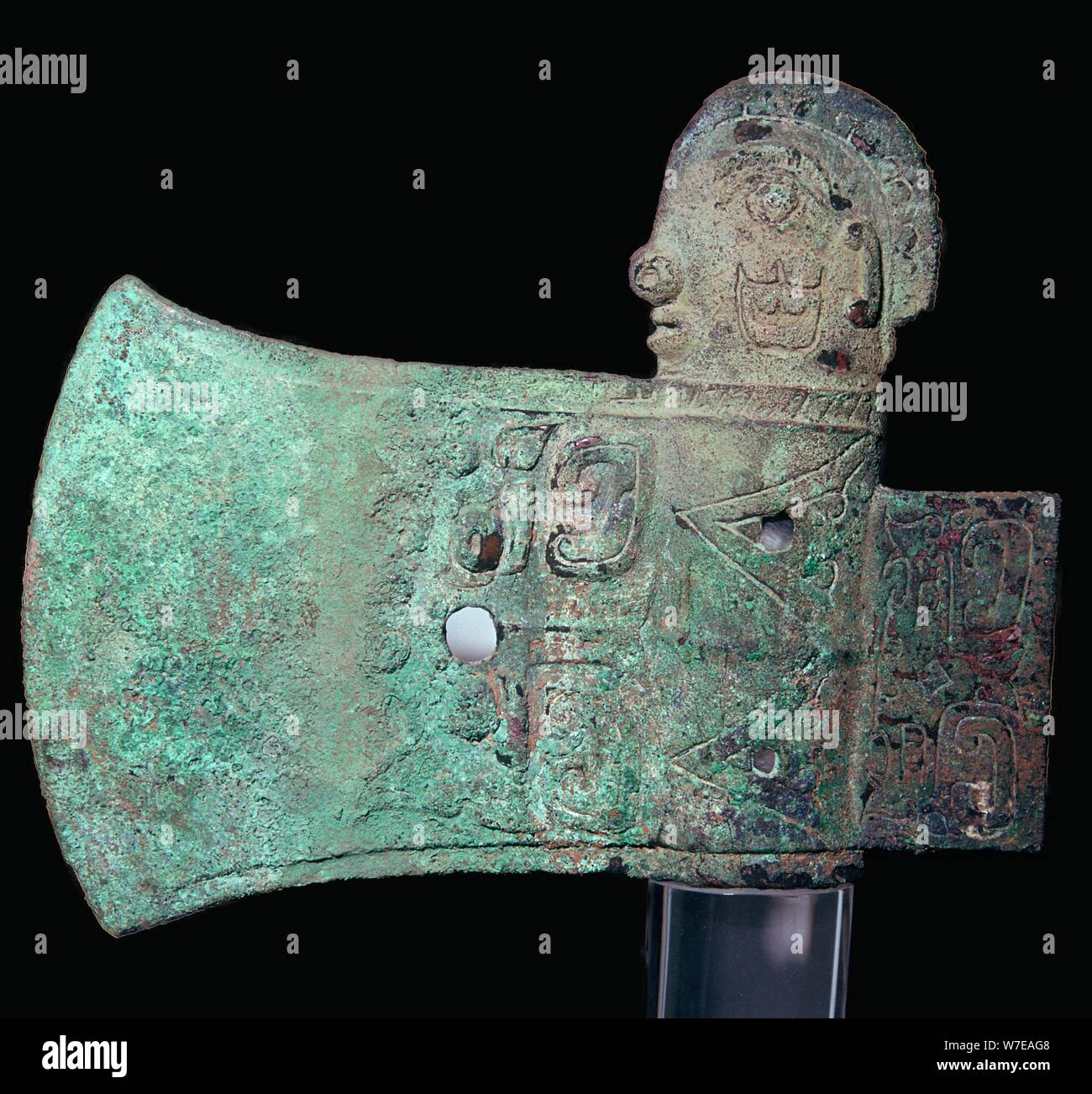 Chinese bronze axe-head, 11th century BC. Artist: Unknown Stock Photo