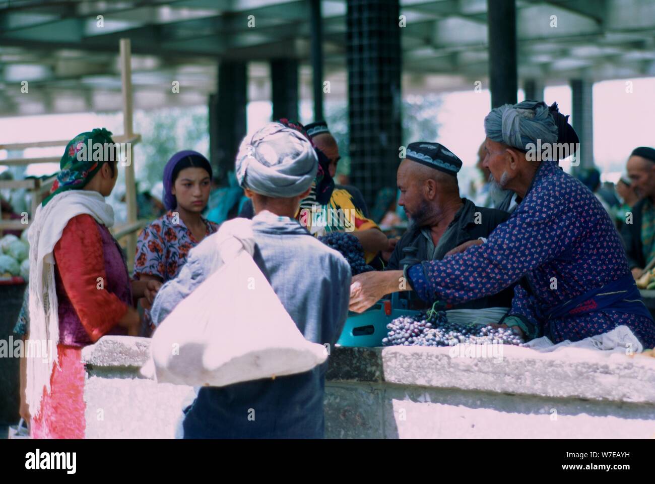 Market stall in Samarkand. Artist: CM Dixon Artist: Unknown Stock Photo