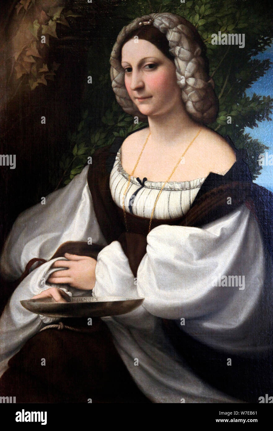'Portrait of a Woman', c1518. Artist: Correggio Stock Photo