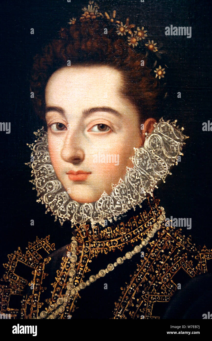 'Portrait of the Infanta Catalina Michaela of Austria', c1582-c1585. Artist: Alonso Sanchez Coello Stock Photo