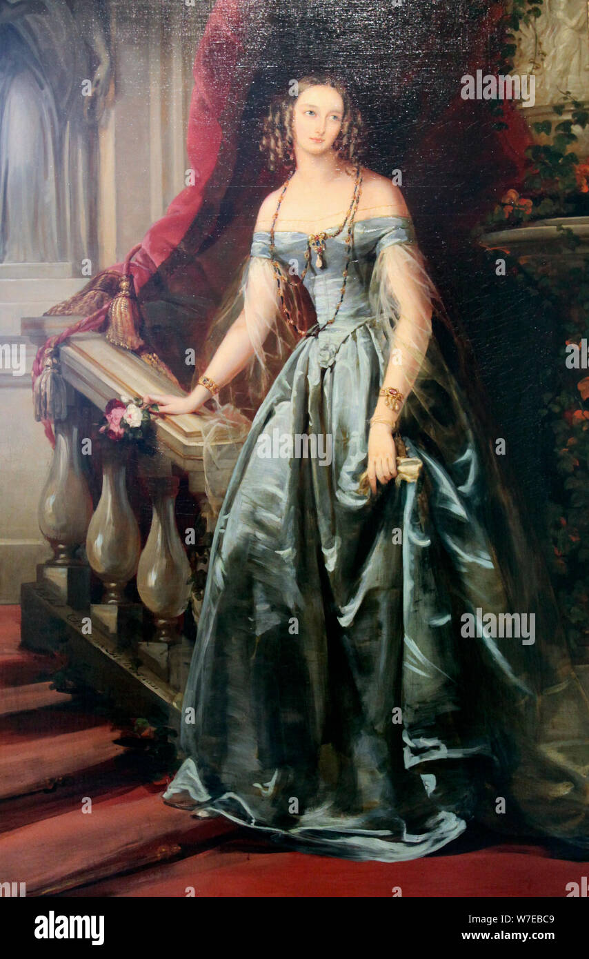 'Portrait of the Grand Duchess Olga Nikolaevna', 1841.  Artist: Christina Robertson Stock Photo