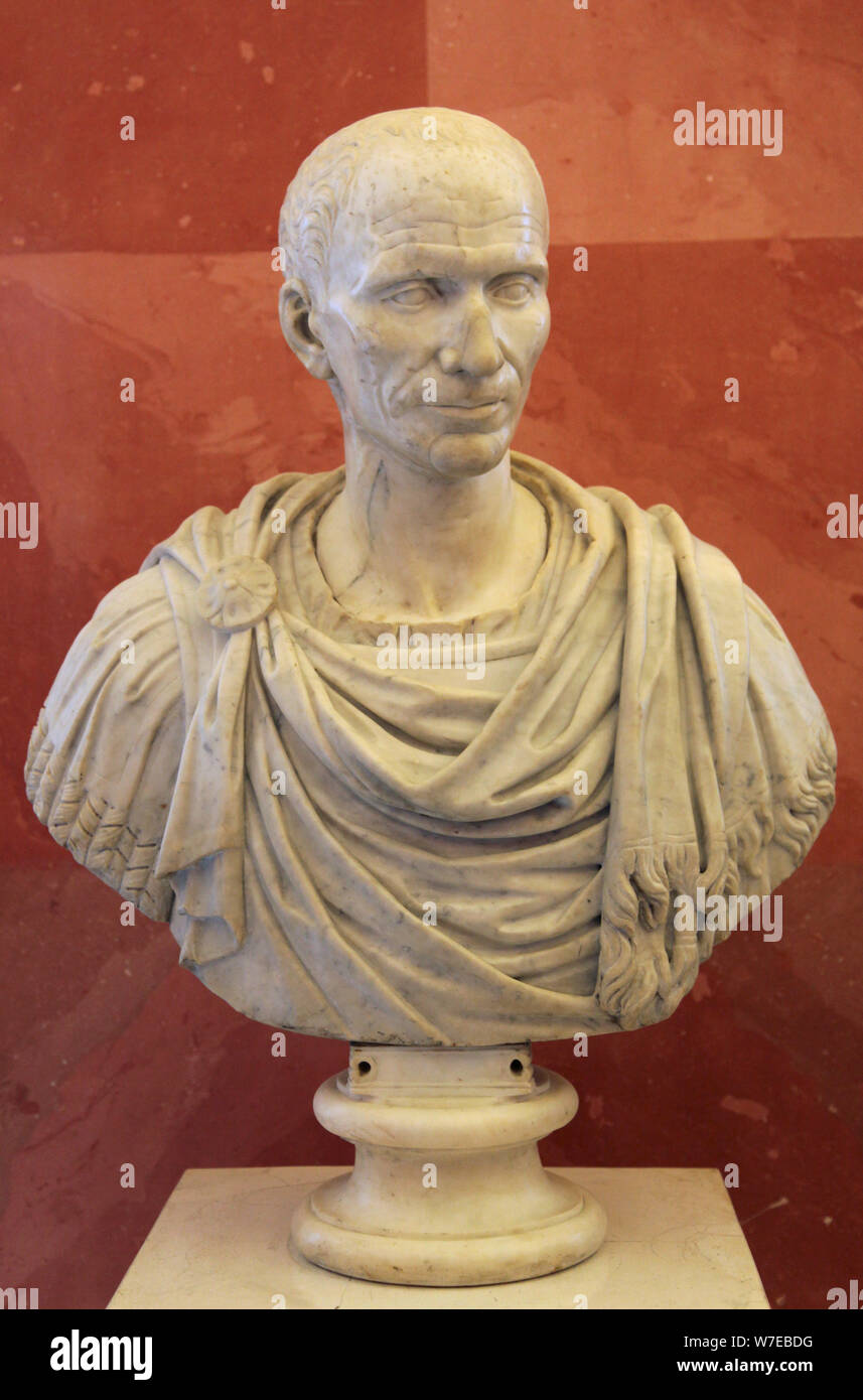 Portrait bust of Gaius Julius Caesar, 16th century. Artist: Unknown Stock Photo