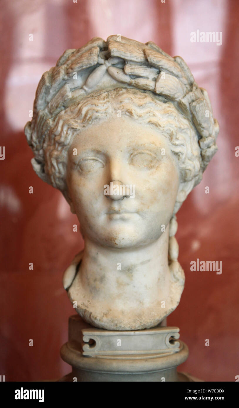 Portrait of Livia, Roman, second quarter of 1st century. Artist: Unknown Stock Photo