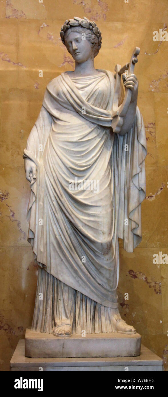 Statue of Terpsichore, Muse of Dances. Artist: Unknown Stock Photo