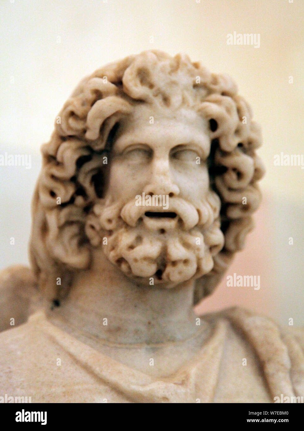 Statue of Serapis, Greco- Egyptian God of the Underworld. Artist: Unknown Stock Photo
