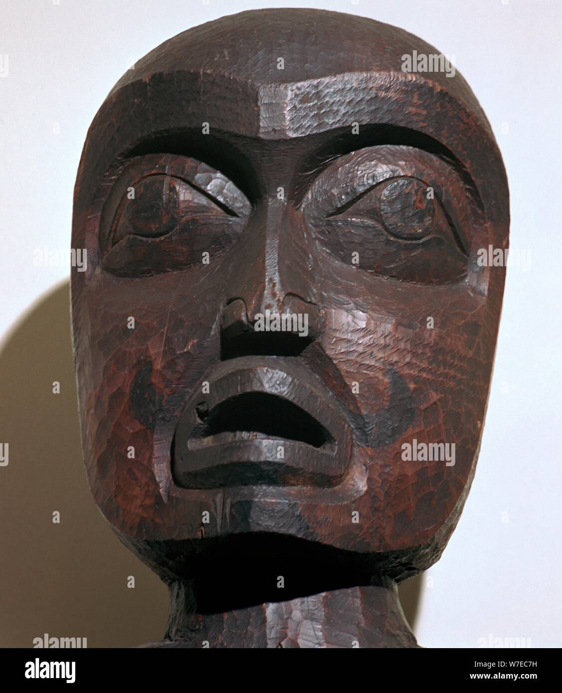 Head of Haida Native American Ancestor-figure. Artist: Unknown Stock Photo