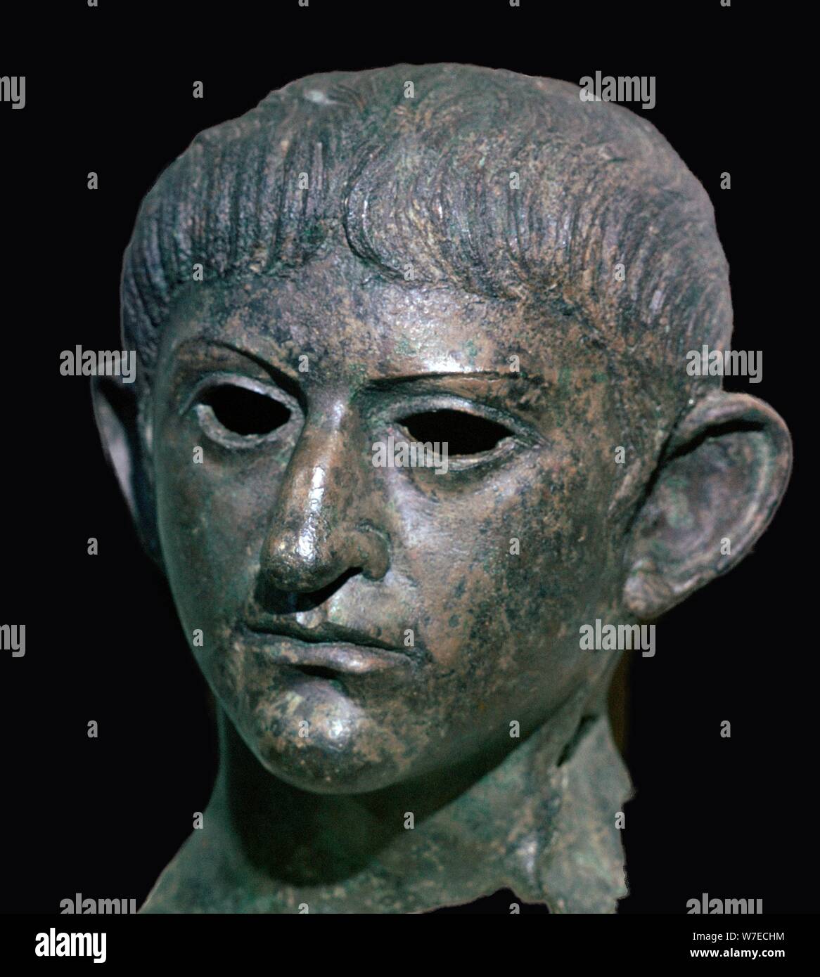 Head of the Emperor Claudius, Roman Britain, 1st century AD. Artist: Unknown Stock Photo