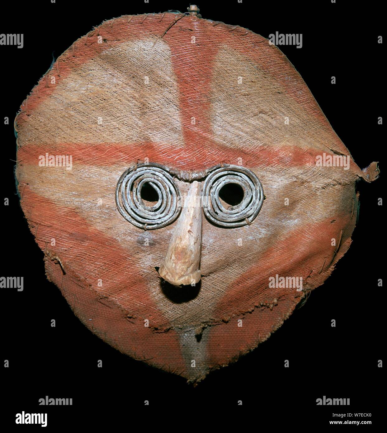 Coconut-fibre mask from the Torres Straits islands. Artist: Unknown Stock Photo